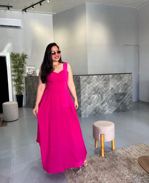 Vestido Longo Liso de Alça Larga - Sol da Justiça