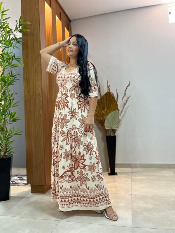 Vestido Longo Justin Estampado