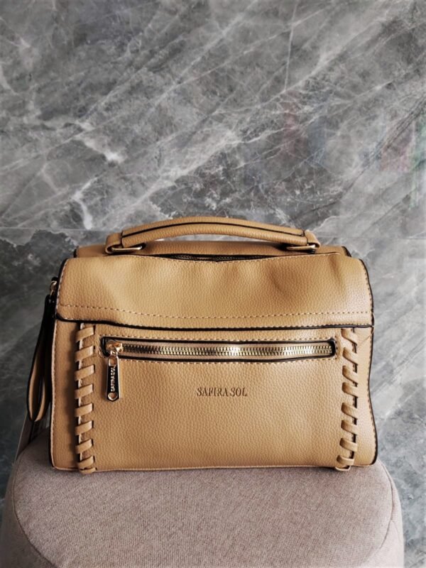 Bolsa Feminina M Caramelo com Alça Regulável - Safira Sol