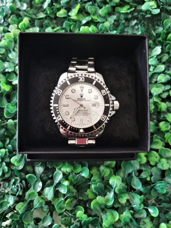 Relógio Masculino Rolex Prata com Preto Submariner