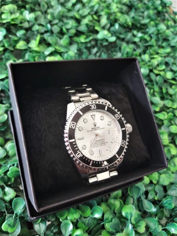 Relógio Masculino Rolex Prata com Preto Submariner - Image 2