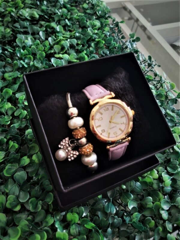 Kit de Relógio Lilás Feminino com Pulseira - Image 2
