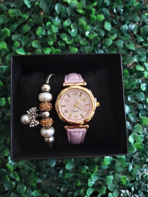 Kit de Relógio Lilás Feminino com Pulseira - Image 3
