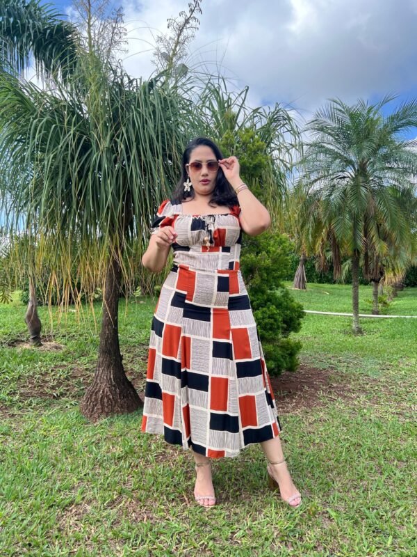 Vestido Midi Estampado - Sol da Justiça