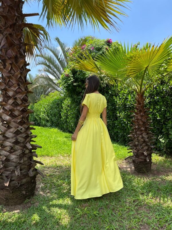 Vestido Longo de Linho Amarelo - Sol da Justiça - Image 2