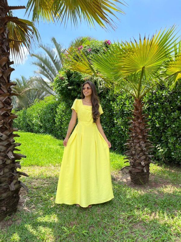 Vestido Longo de Linho Amarelo - Sol da Justiça - Image 3