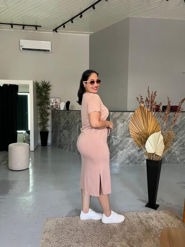 Conjunto Moletinho Saia Midi com Fenda e Blusa - Image 6
