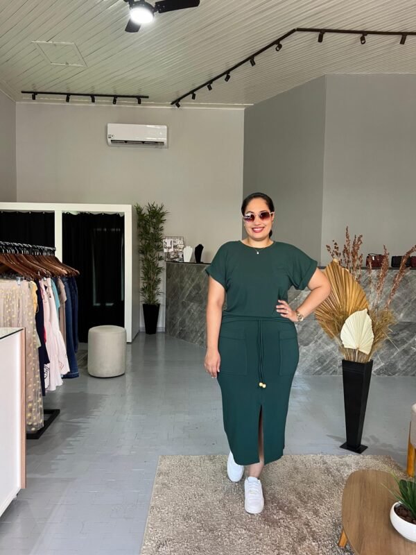 Conjunto Moletinho Saia Midi com Fenda e Blusa - Image 3