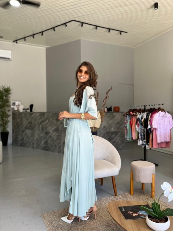 Vestido Longo com Cinto de Flor  - Romper da Manhã - Image 2