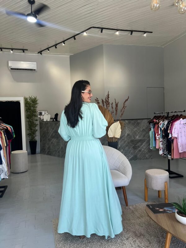 Vestido Longo com Fenda e Botão na frente - Romper da Manhã - Image 2