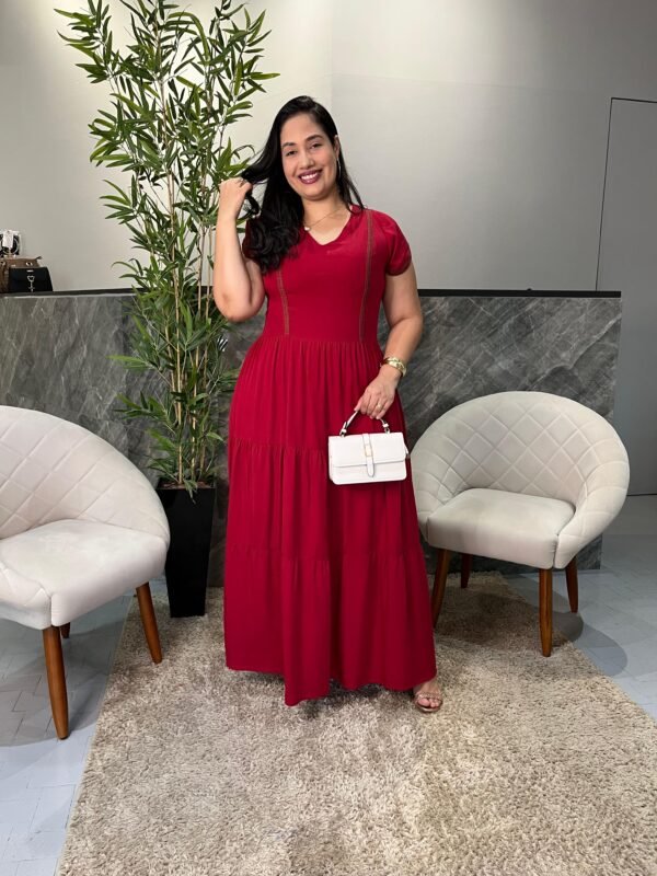 Vestido Marsala Longo com Gripir - Sol da Justiça - Image 2