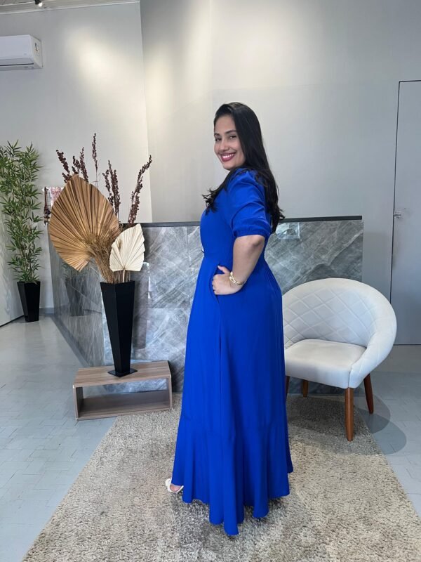 Vestido Azul Bic Viscolinho Longo - Sol da Justiça - Image 3