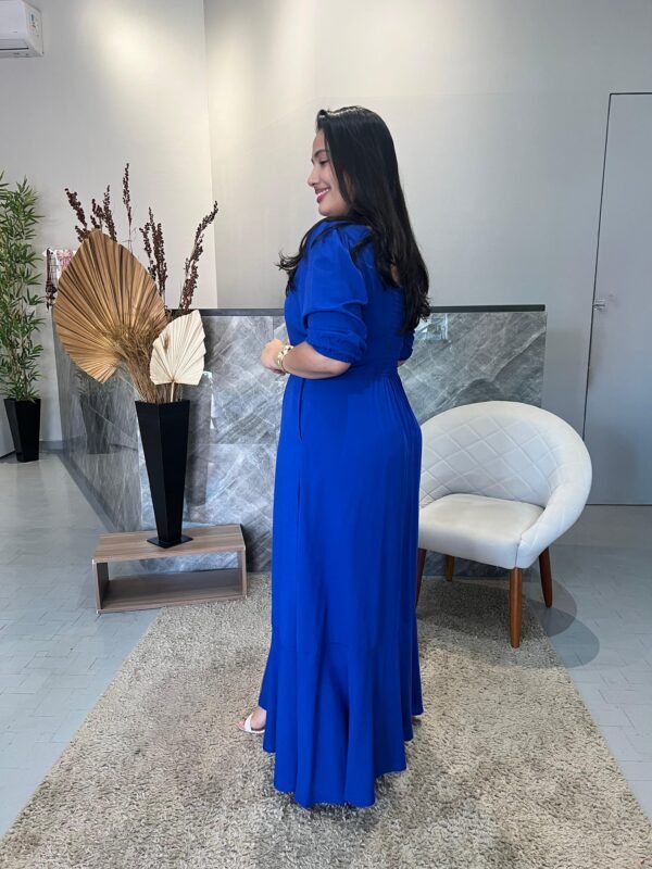 Vestido Azul Bic Viscolinho Longo - Sol da Justiça - Image 2