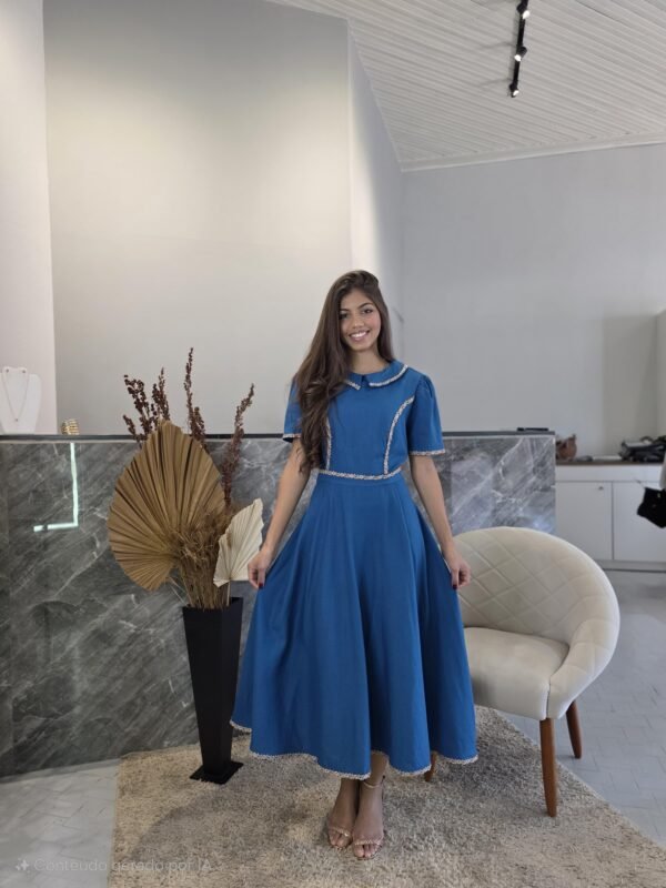 Vestido Midi com Guipir - Image 4