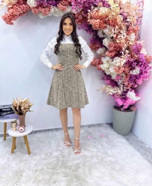 Vestido Salopete Tweed