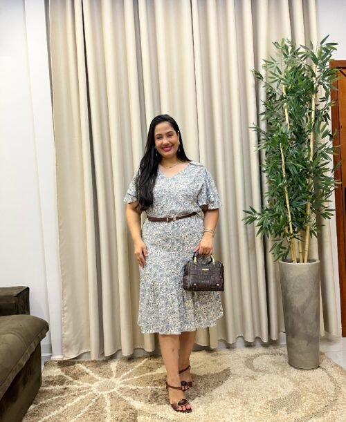Vestido Mídi Fluido em Viscolinho Premium (GG)