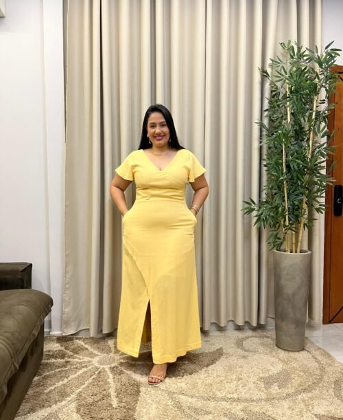 Vestido Linho Elegância Atemporal (G)