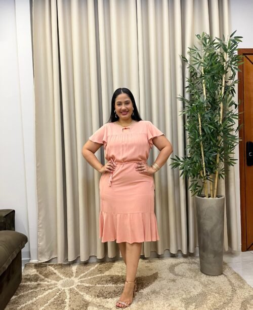 Vestido Mídi Premium Com Cinto (M)