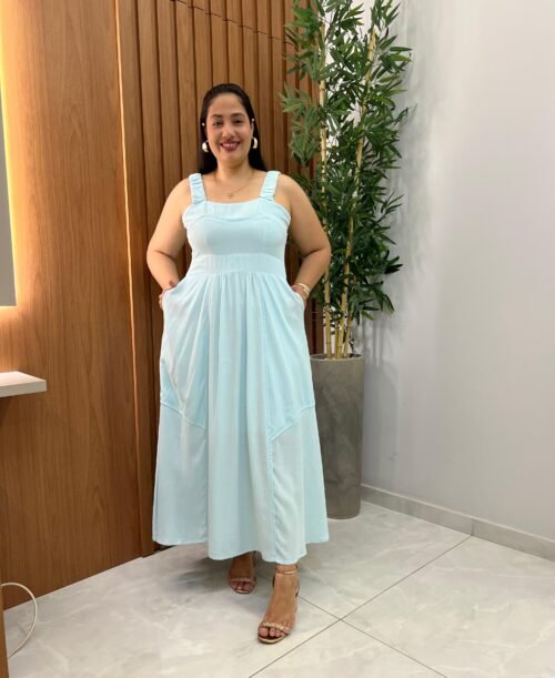Vestido Premium Alças Largas Elegante (GG)