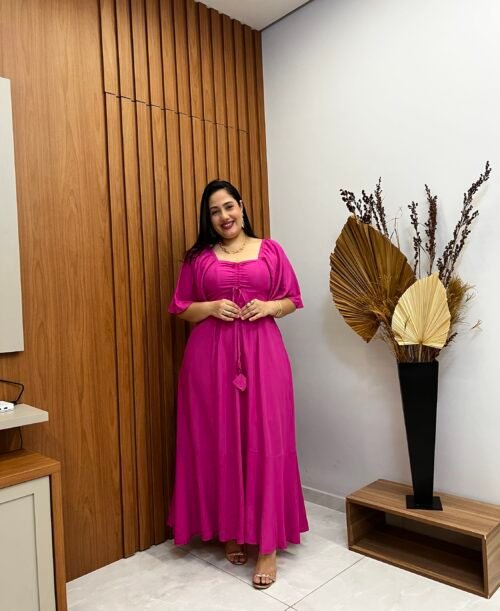 Vestido Longo Fúcsia ( GG)